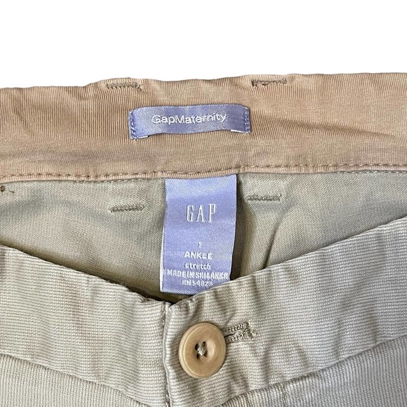 Gap Maternity Ankle Stretch Pants Straight Leg Flap Pockets Women Size 1 - Picture 6 of 9